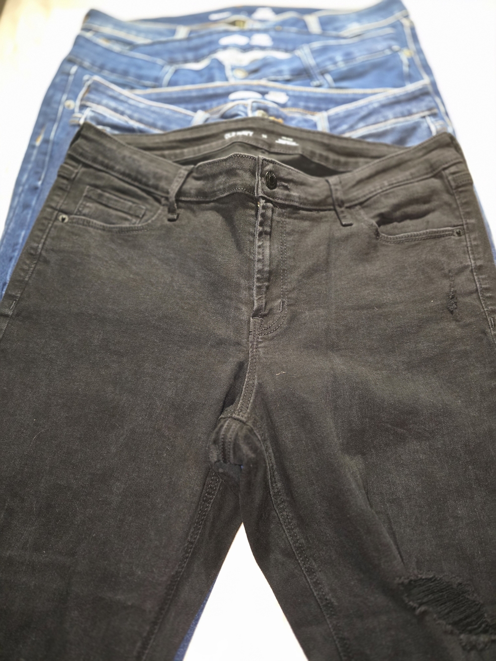Old Navy Mixed Blue and Black Denim Skinny Jeans Lot